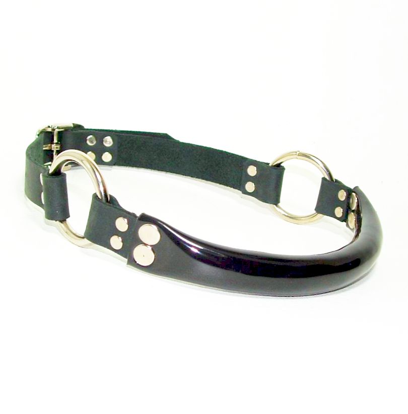 Leather and Vinyl Bit Gag With Rings