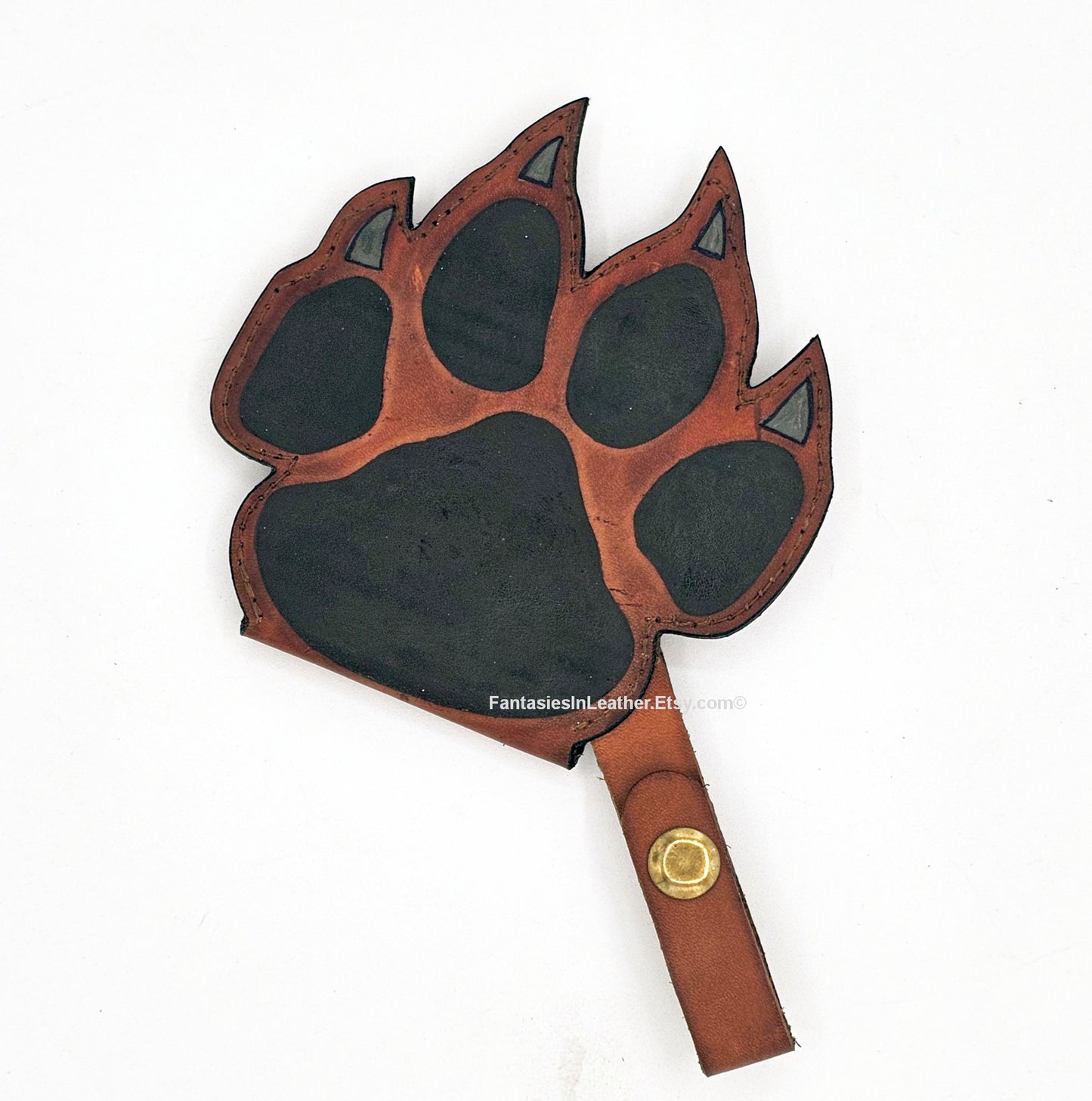 Bear Paw Leather Card Holder Wallet