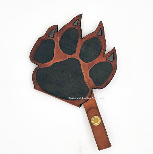 Bear Paw Leather Card Holder Wallet