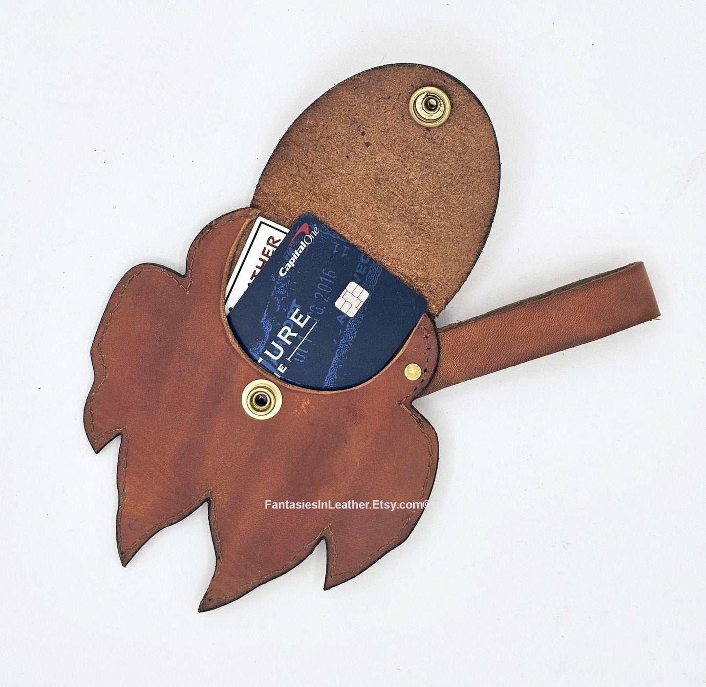 Bear Paw Leather Card Holder Wallet