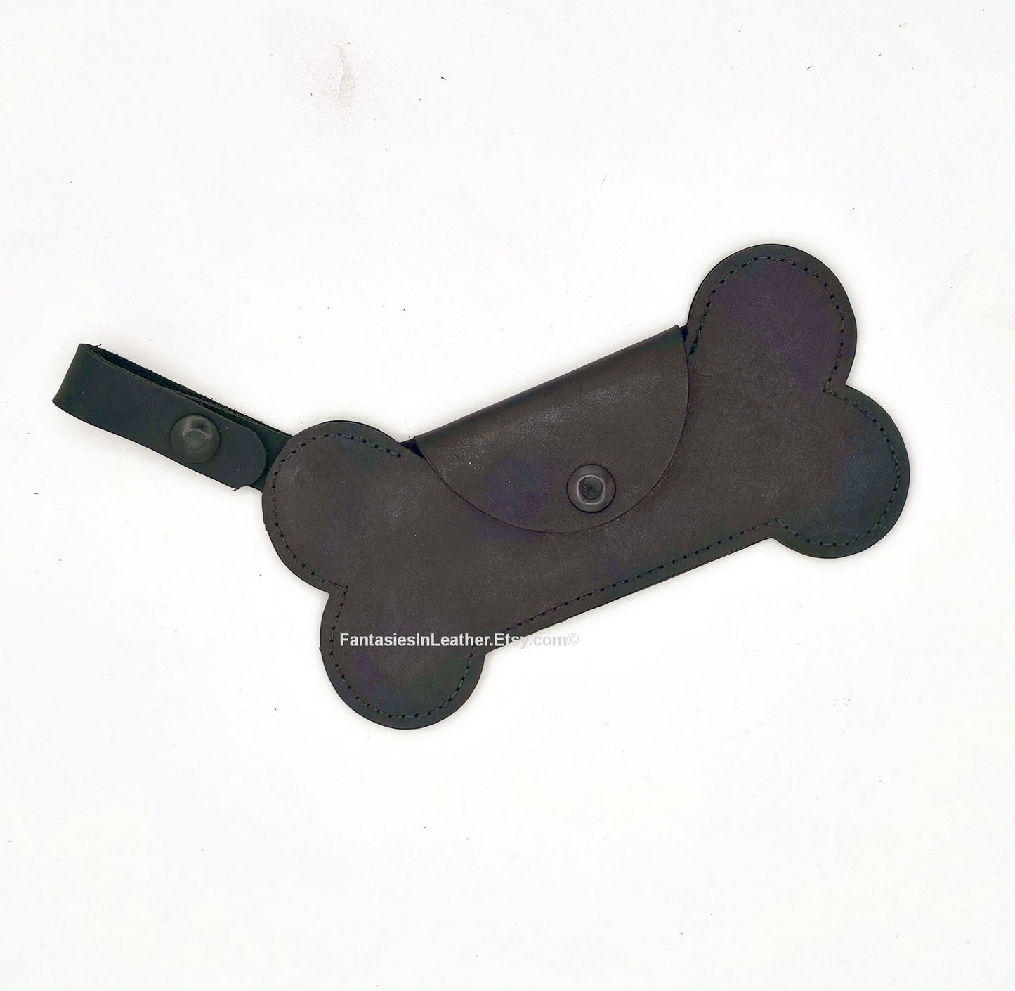 Puppy Bone Leather Card Holder Wallet