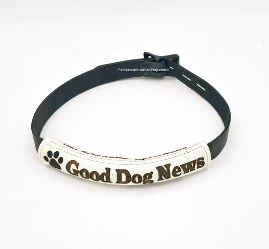 Leather Newspaper Chew Toy Gag