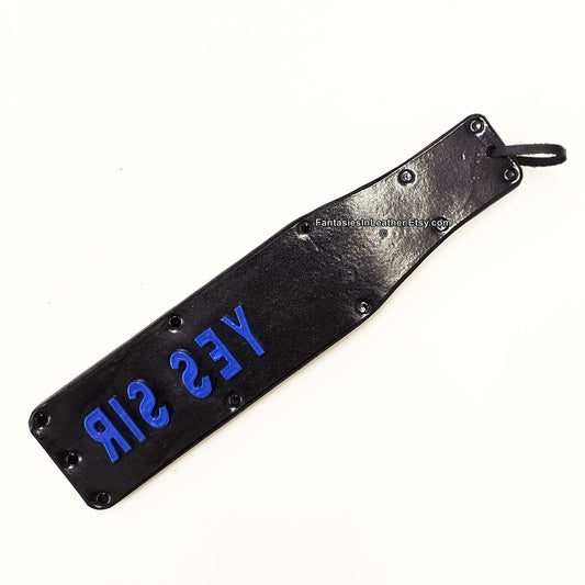 Yes Sir -  Leather Imprint Paddle