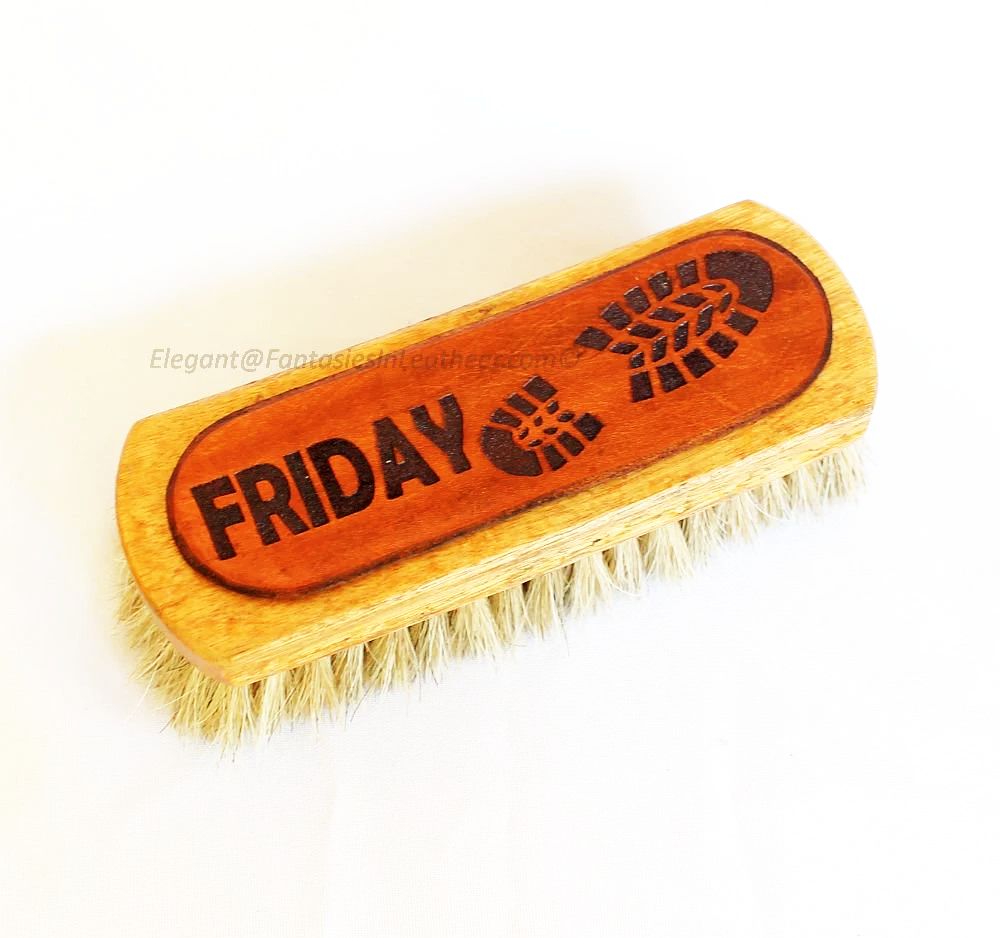 Shoeshine Bootblack Brush Leather Nameplate - Custom Personalized