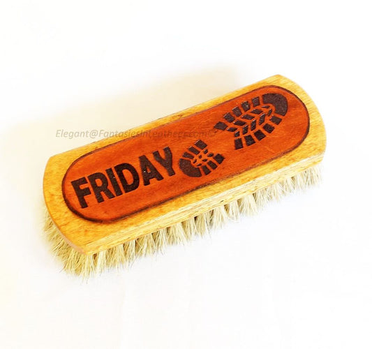 Shoeshine Bootblack Brush Leather Nameplate - Custom Personalized