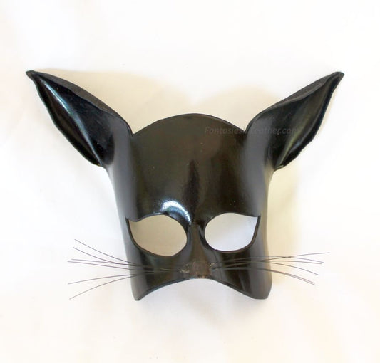 Black Cat Leather Mask