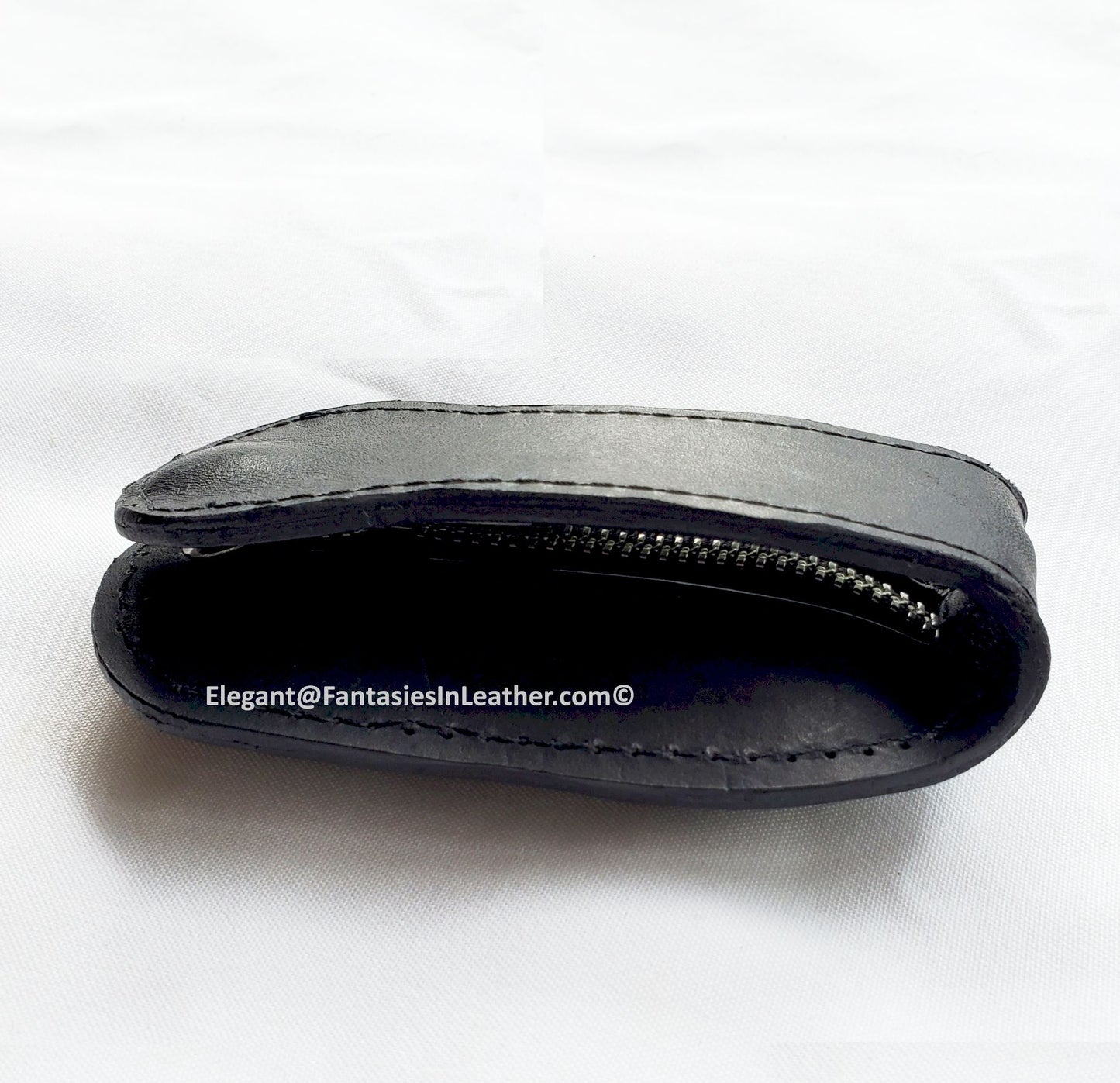 Snap Over Leather Coin Change Holder / Sap - Personalized