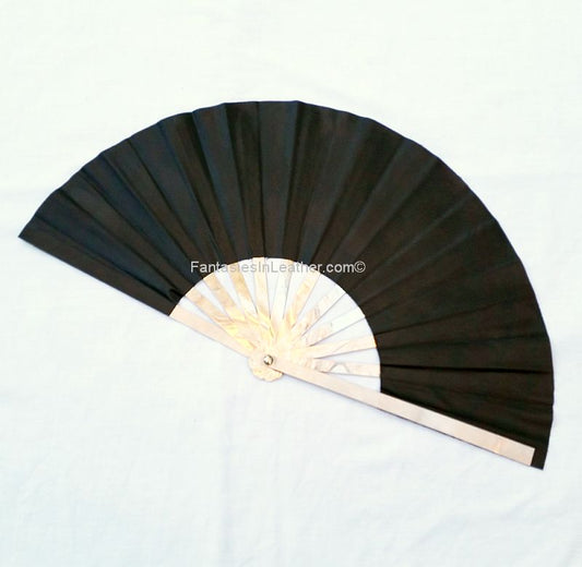 Leather and Steel Large Fighting War Fan